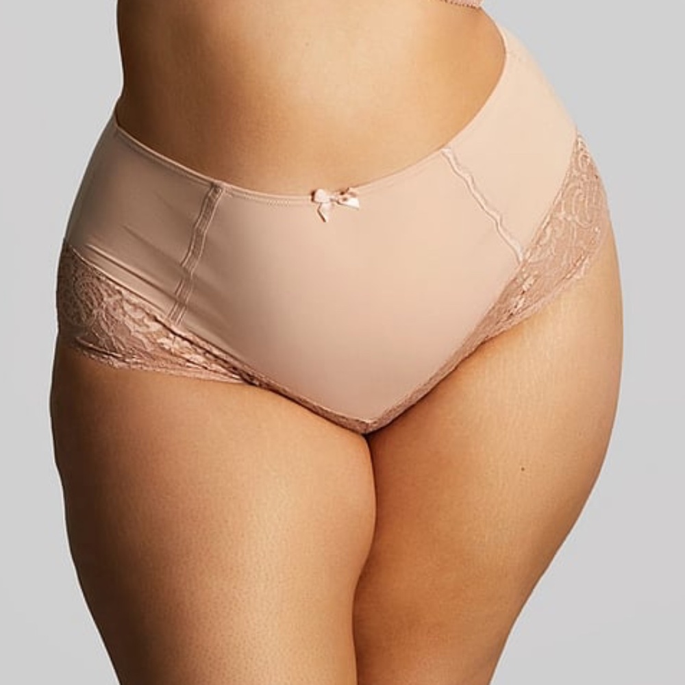 NEW Sculptresse Estel Lace Pin-Up High Waist Brief Panty 9684 Honey